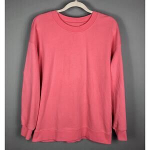 Lululemon Perfectly Oversized Crew Neck Sweatshirt 8 Coral Pullover Gym Casual